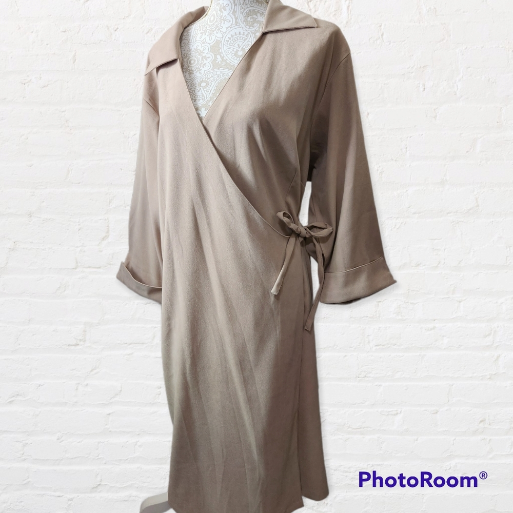 Selene Sport Sand vintage 90s wrap style dress size 3X